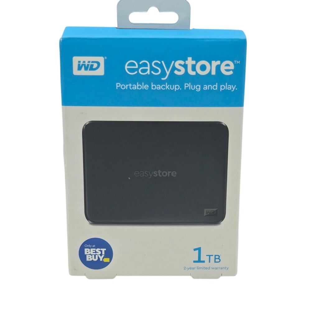 WD Easystore 1TB Portable External Hard drive WDBAJN0010BBK-WESN New Sealed